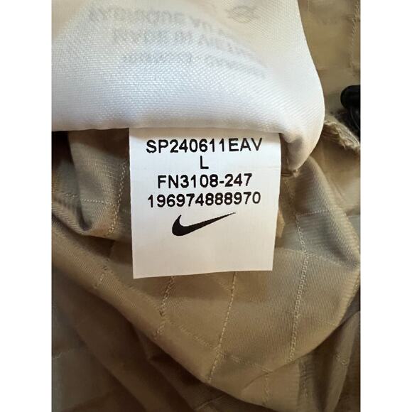 Nike Club Bowline Jacket Windbreaker Khaki Black FN3108-247 Men's Size L - Picture 6 of 12